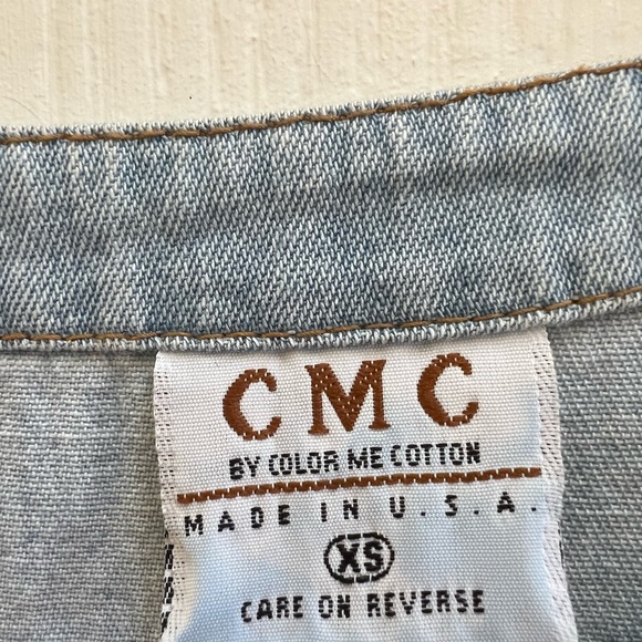 CMC Color Me Cotton Fringe Hem Tunic Top Made in USA Boho Artwear Lagenlook - Picture 3 of 4